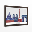 Lugares Prominentes De París, Azul Rojo - Fab Funky | Cuadro decorativo de Canvas Lab