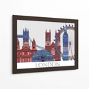 Londres Londres, Azul Rojo - Fab Funky | Cuadro decorativo de Canvas Lab