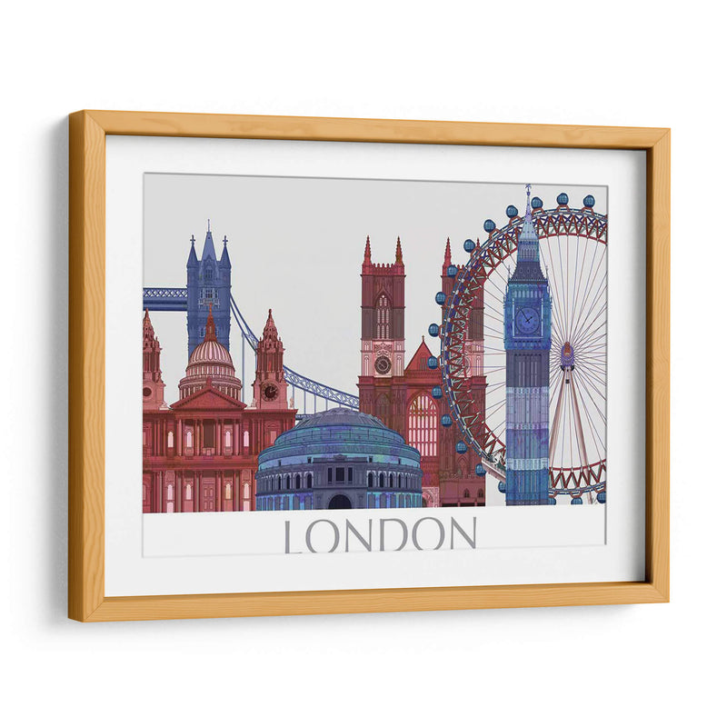 Londres Londres, Azul Rojo - Fab Funky | Cuadro decorativo de Canvas Lab