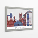 Londres Londres, Azul Rojo - Fab Funky | Cuadro decorativo de Canvas Lab