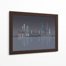 Reflexiones Nocturnas Del Horizonte De Nueva York - Fab Funky | Cuadro decorativo de Canvas Lab