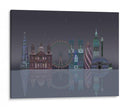 Reflexiones Nocturnas De Londres Skyline - Fab Funky | Cuadro decorativo de Canvas Lab