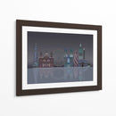 Reflexiones Nocturnas De Londres Skyline - Fab Funky | Cuadro decorativo de Canvas Lab