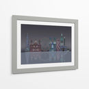 Reflexiones Nocturnas De Londres Skyline - Fab Funky | Cuadro decorativo de Canvas Lab