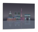 Reflexiones Nocturnas Del Horizonte De París - Fab Funky | Cuadro decorativo de Canvas Lab