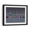 Reflexiones Nocturnas Del Horizonte De París - Fab Funky | Cuadro decorativo de Canvas Lab