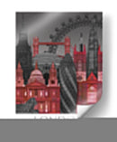 Londres Elevaciones Por Noche Roja - Fab Funky | Cuadro decorativo de Canvas Lab