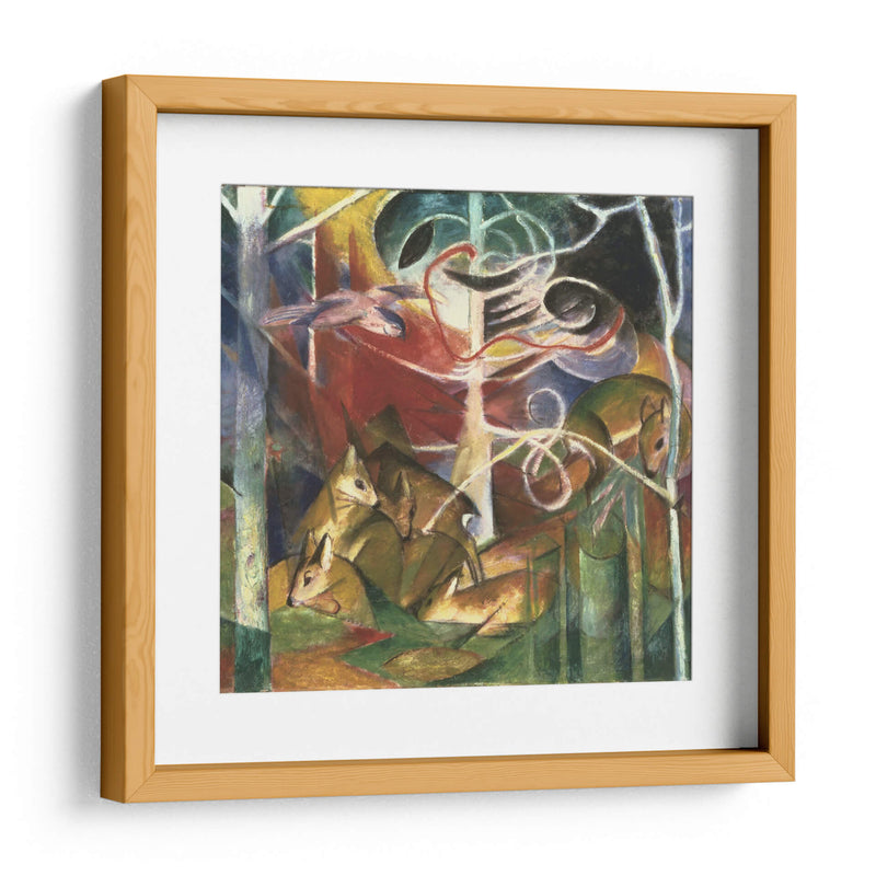 Ciervo en el bosque I - Franz Marc | Cuadro decorativo de Canvas Lab