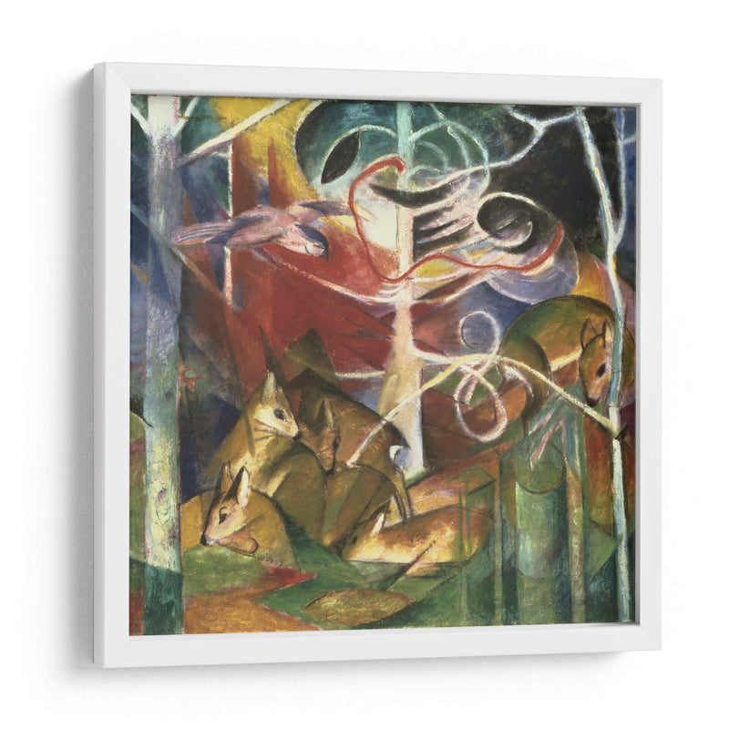 Ciervo en el bosque I - Franz Marc | Cuadro decorativo de Canvas Lab