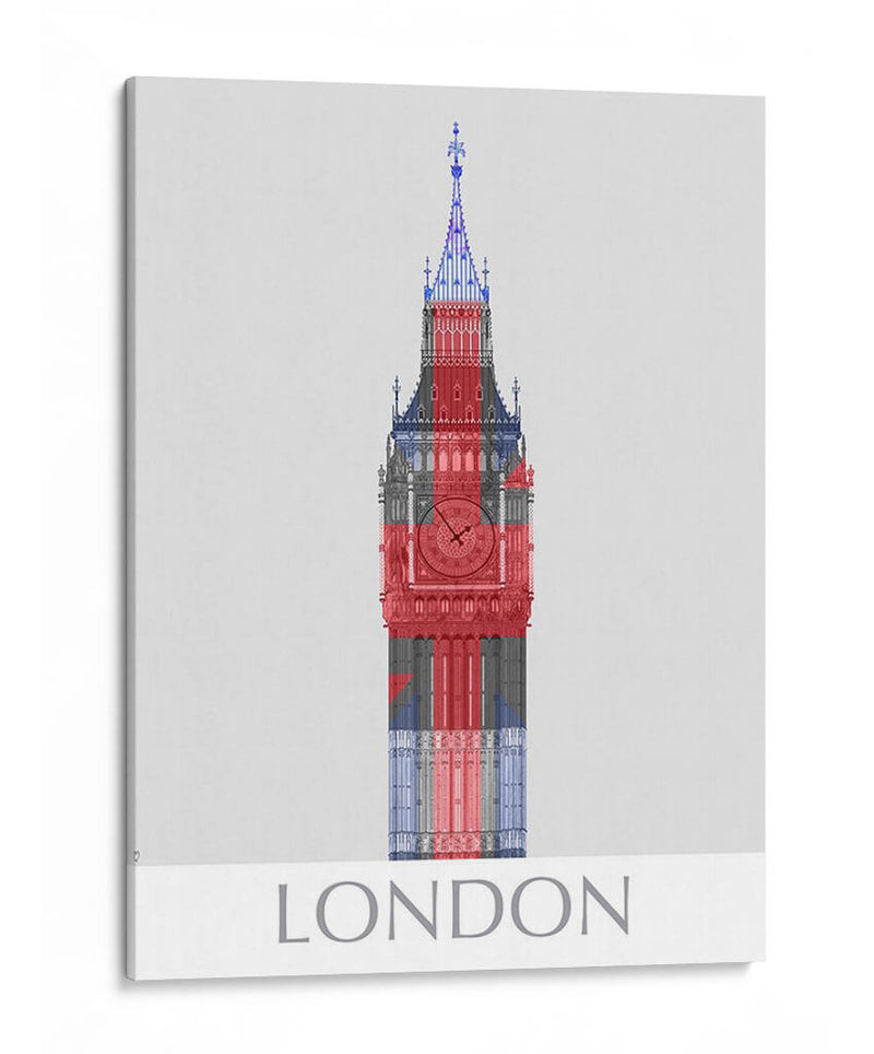 Londres Big Ben Union Jack - Fab Funky | Cuadro decorativo de Canvas Lab