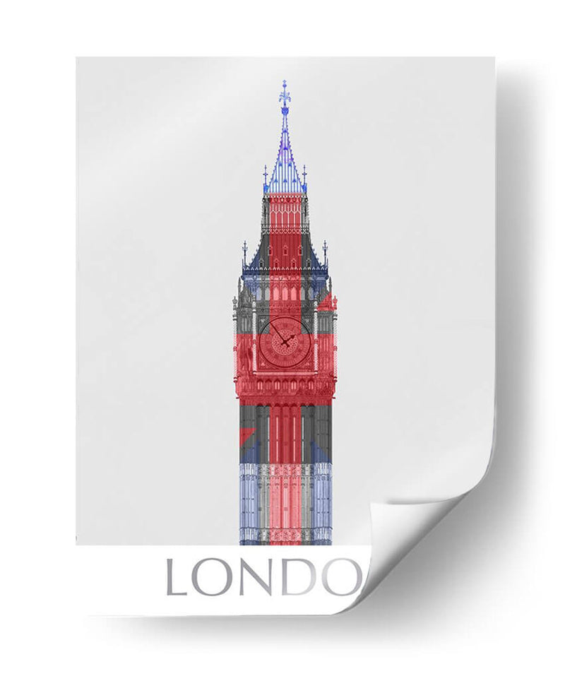 Londres Big Ben Union Jack - Fab Funky | Cuadro decorativo de Canvas Lab