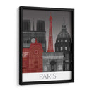 Elevaciones De París Por Noche Roja. - Fab Funky | Cuadro decorativo de Canvas Lab