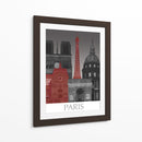 Elevaciones De París Por Noche Roja. - Fab Funky | Cuadro decorativo de Canvas Lab