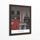 Elevaciones De París Por Noche Roja. - Fab Funky | Cuadro decorativo de Canvas Lab