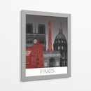 Elevaciones De París Por Noche Roja. - Fab Funky | Cuadro decorativo de Canvas Lab