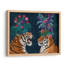 Tigres De La Casa Caliente, Par, Oscuro - Fab Funky | Cuadro decorativo de Canvas Lab