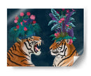 Tigres De La Casa Caliente, Par, Oscuro - Fab Funky | Cuadro decorativo de Canvas Lab