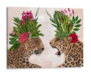 Leopardos De Casa Caliente, Par, Verde Rosa - Fab Funky | Cuadro decorativo de Canvas Lab