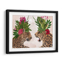 Leopardos De Casa Caliente, Par, Verde Rosa - Fab Funky | Cuadro decorativo de Canvas Lab