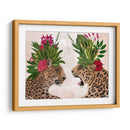 Leopardos De Casa Caliente, Par, Verde Rosa - Fab Funky | Cuadro decorativo de Canvas Lab
