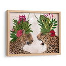 Leopardos De Casa Caliente, Par, Verde Rosa - Fab Funky | Cuadro decorativo de Canvas Lab