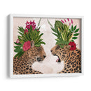 Leopardos De Casa Caliente, Par, Verde Rosa - Fab Funky | Cuadro decorativo de Canvas Lab