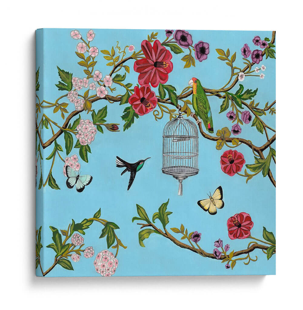 Pájaro Canción Chinoiserie I - Naomi McCavitt | Cuadro decorativo de Canvas Lab