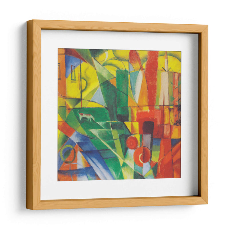 Paisaje con casa, perro y ganado - Franz Marc | Cuadro decorativo de Canvas Lab