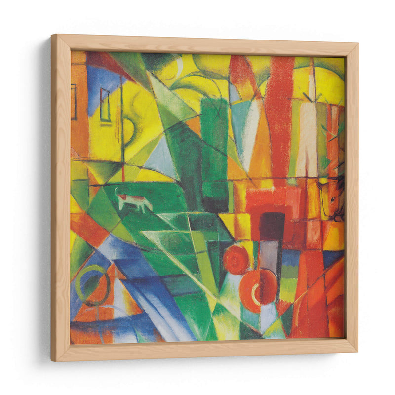 Paisaje con casa, perro y ganado - Franz Marc | Cuadro decorativo de Canvas Lab