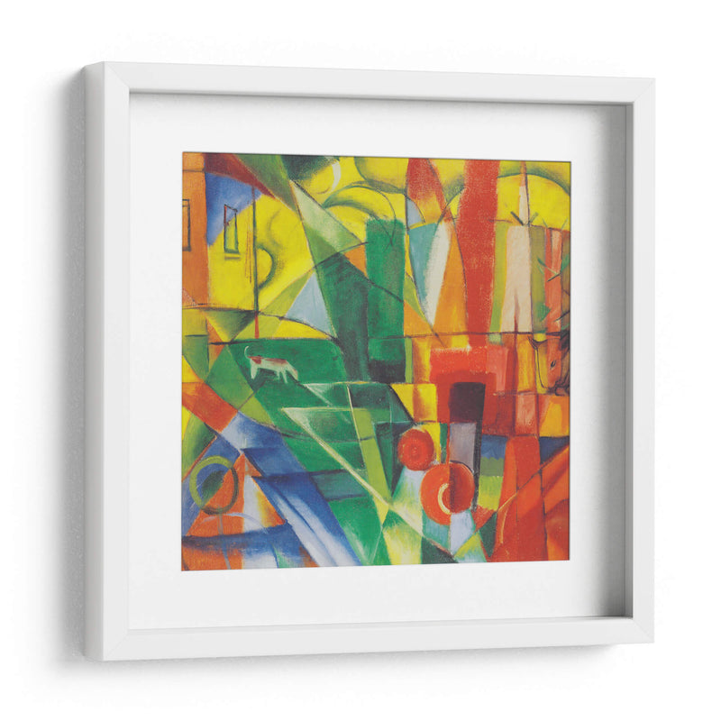 Paisaje con casa, perro y ganado - Franz Marc | Cuadro decorativo de Canvas Lab