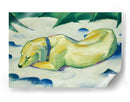 Perro acostado en la nieve - Franz Marc | Cuadro decorativo de Canvas Lab