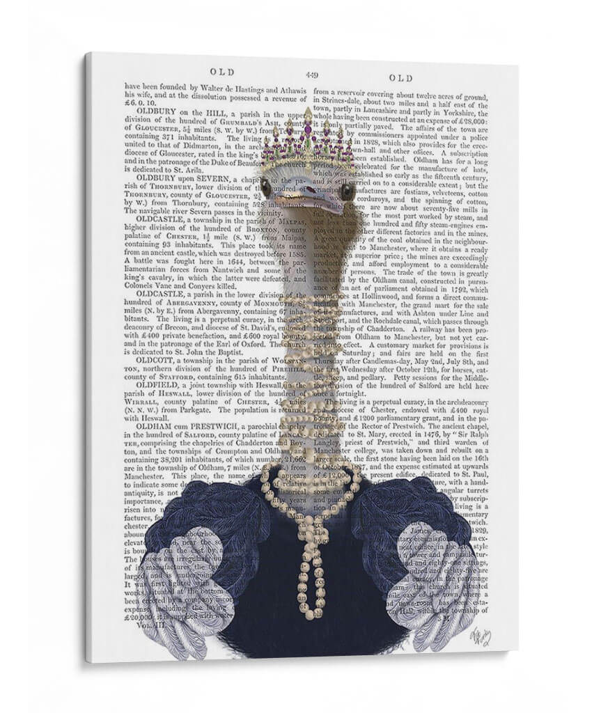 Avestruz Y Perlas - Fab Funky | Cuadro decorativo de Canvas Lab