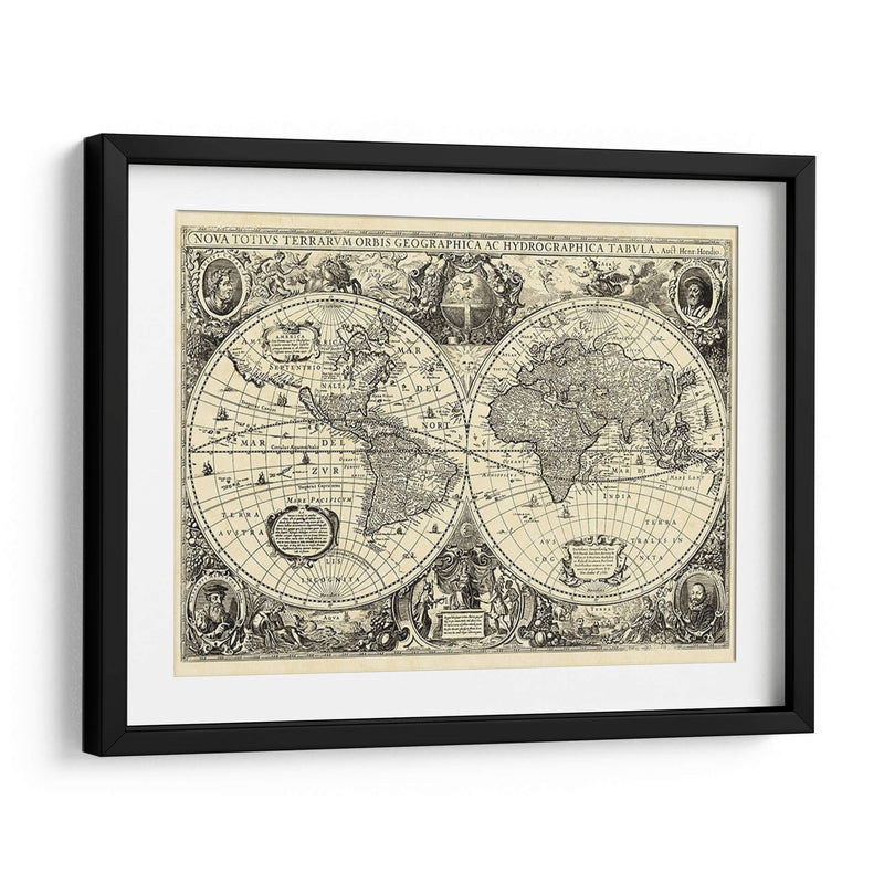 Mapa Del Mundo De La Vendimia | Cuadro decorativo de Canvas Lab