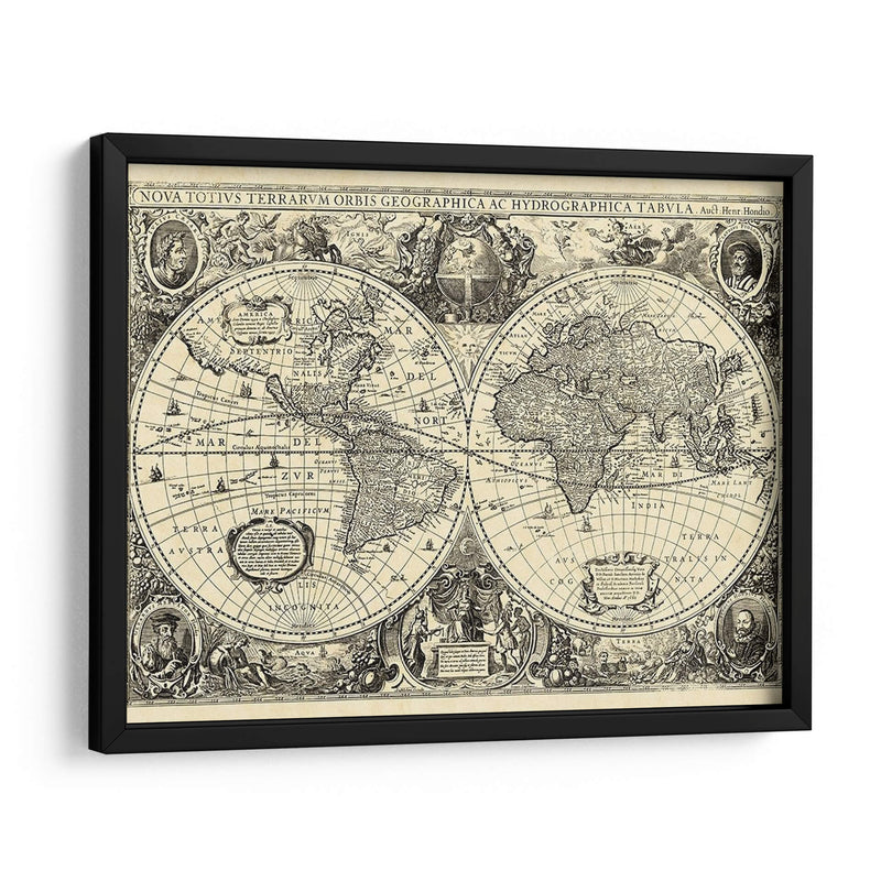 Mapa Del Mundo De La Vendimia | Cuadro decorativo de Canvas Lab