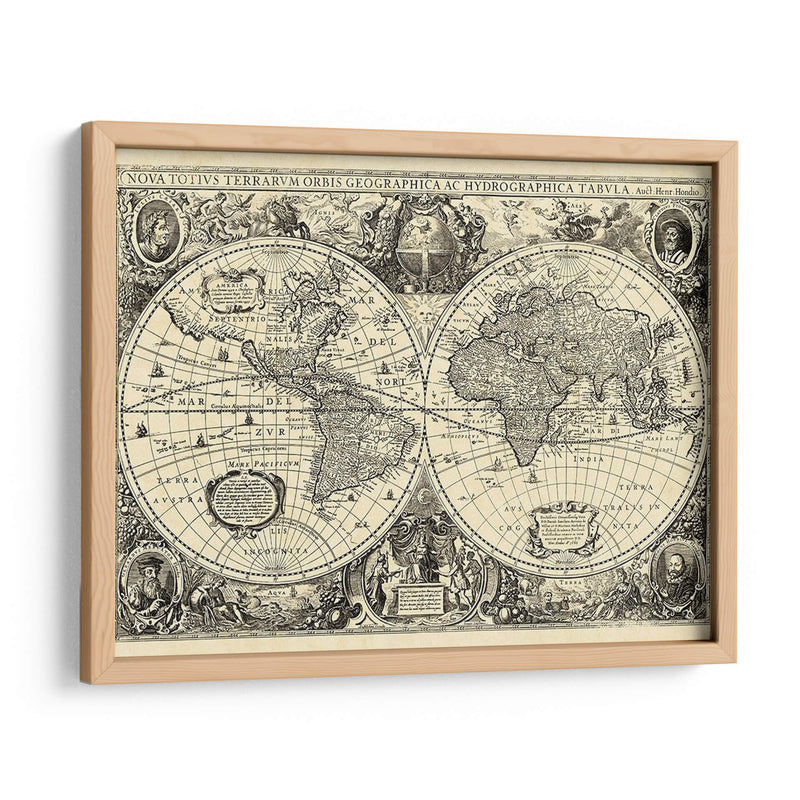 Mapa Del Mundo De La Vendimia | Cuadro decorativo de Canvas Lab