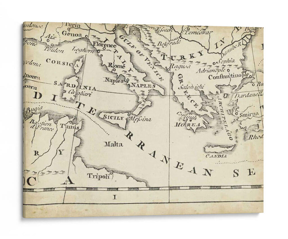 Mapa De Europa Grid Viii - T. Jeffreys | Cuadro decorativo de Canvas Lab