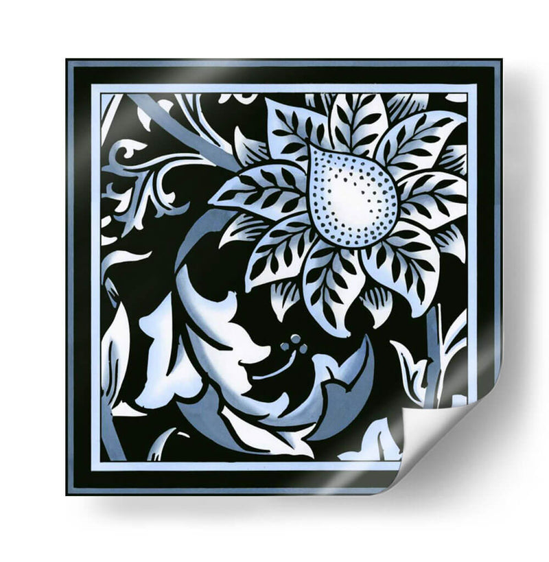 Motivo Floral Azul Y Blanco Ii - Vision Studio | Cuadro decorativo de Canvas Lab