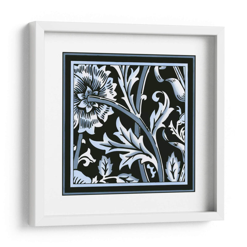 Motivo Floral Azul Y Blanco Iv - Vision Studio | Cuadro decorativo de Canvas Lab