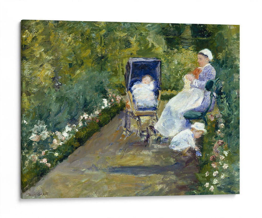 Niños en un jardín (La Enfermera) - Mary Cassatt | Cuadro decorativo de Canvas Lab