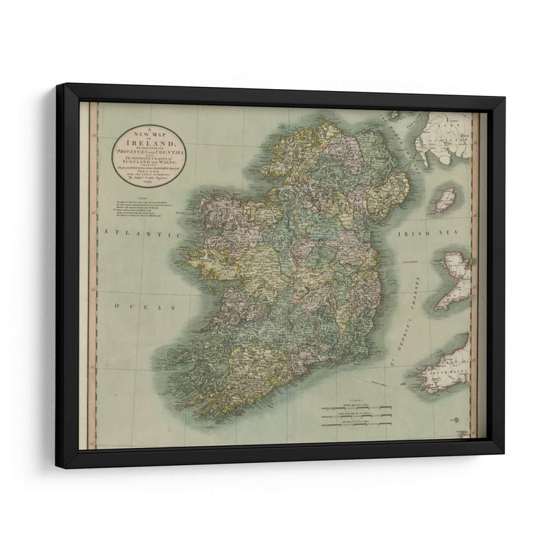 Mapa De La Vendimia De Irlanda - John Cary | Cuadro decorativo de Canvas Lab