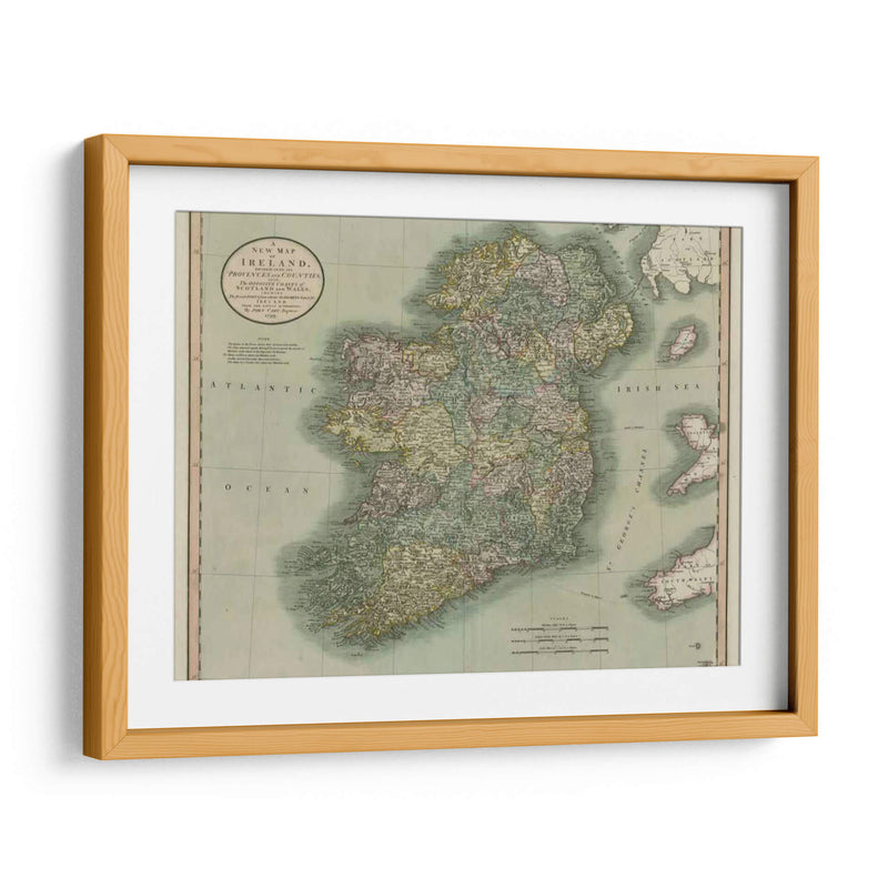 Mapa De La Vendimia De Irlanda - John Cary | Cuadro decorativo de Canvas Lab