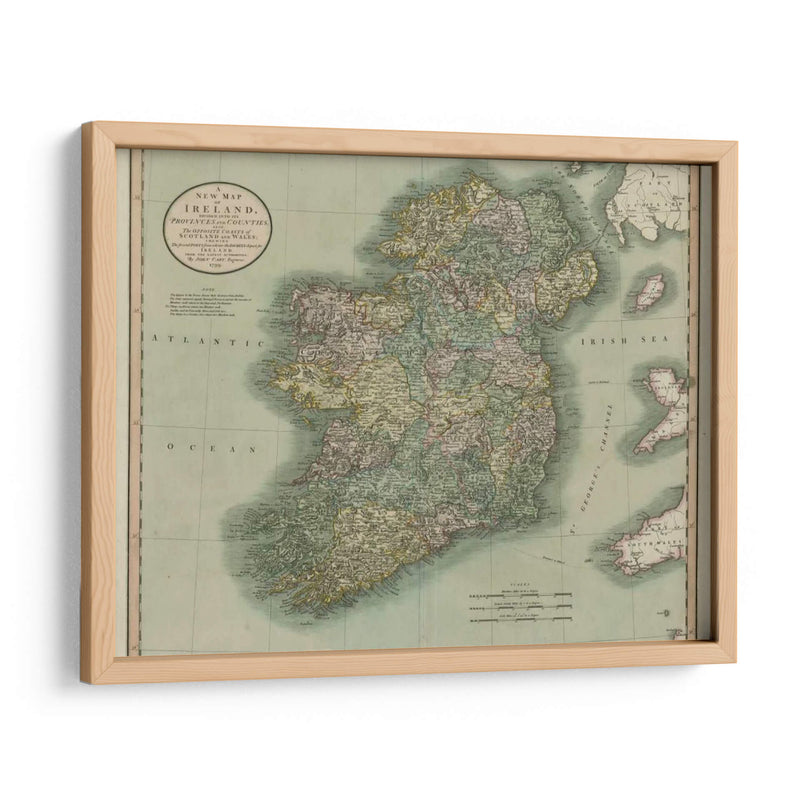 Mapa De La Vendimia De Irlanda - John Cary | Cuadro decorativo de Canvas Lab