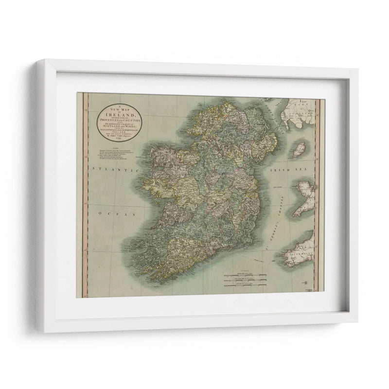 Mapa De La Vendimia De Irlanda - John Cary | Cuadro decorativo de Canvas Lab