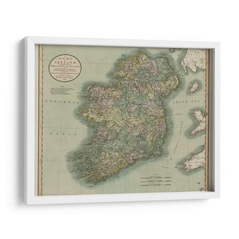 Mapa De La Vendimia De Irlanda - John Cary | Cuadro decorativo de Canvas Lab