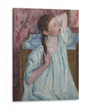 Chica arreglando su cabello - Mary Cassatt | Cuadro decorativo de Canvas Lab