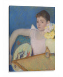 Chica de rosa con abanico - Mary Cassatt | Cuadro decorativo de Canvas Lab