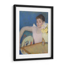 Chica de rosa con abanico - Mary Cassatt | Cuadro decorativo de Canvas Lab