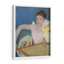 Chica de rosa con abanico - Mary Cassatt | Cuadro decorativo de Canvas Lab