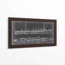 Blueprint De Navy Cruiser - Ethan Harper | Cuadro decorativo de Canvas Lab