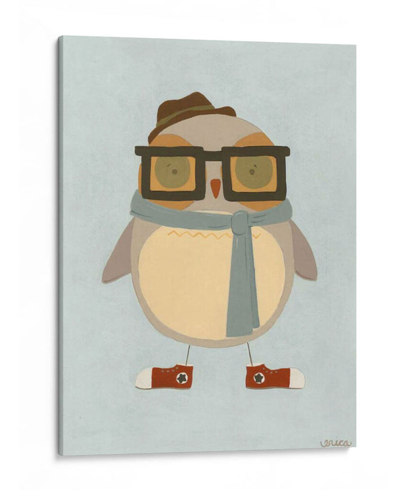 Hipster Owl Ii - June Erica Vess | Cuadro decorativo de Canvas Lab